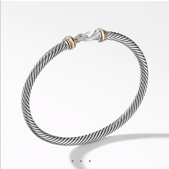 David Yurman cable classic buckle bracelet w/ gold